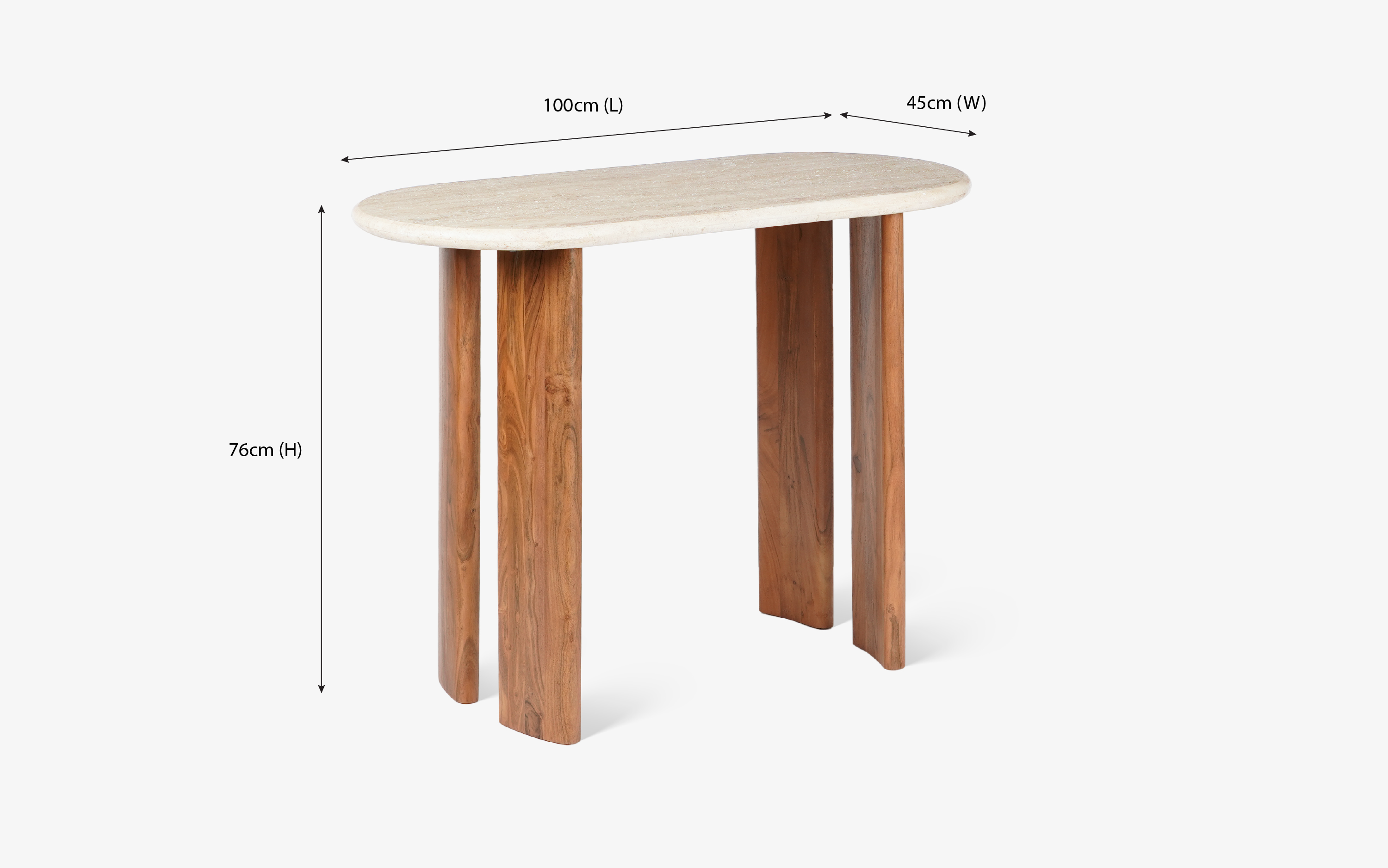 Abacus Console Table - with white background - Orange Tree