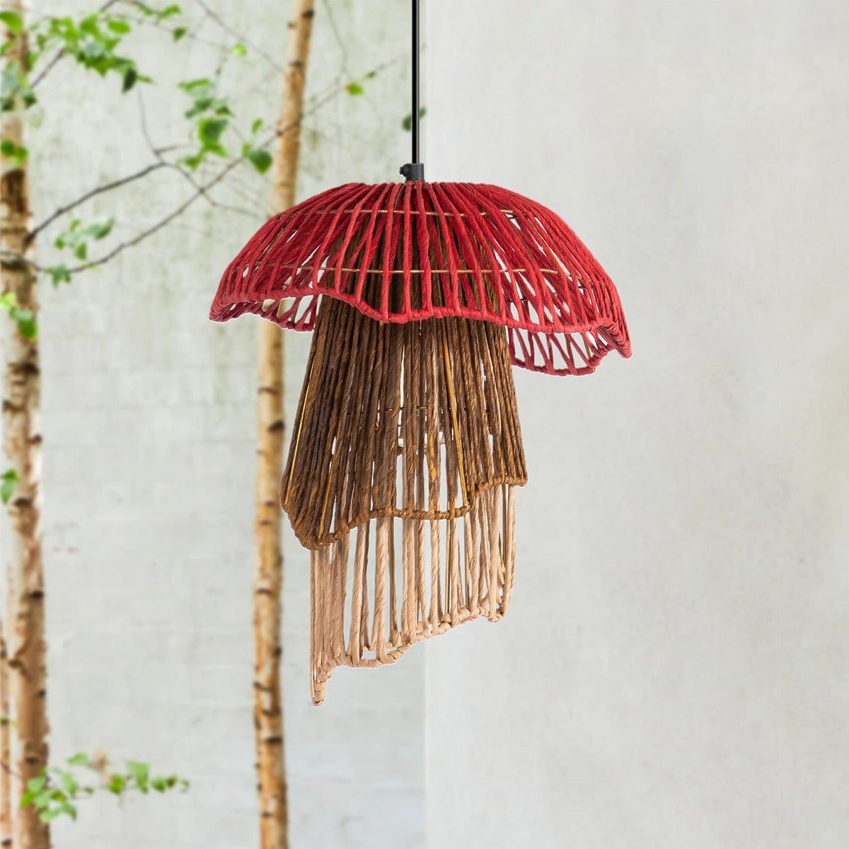 Bloom Tall Hanging Lamp Coral