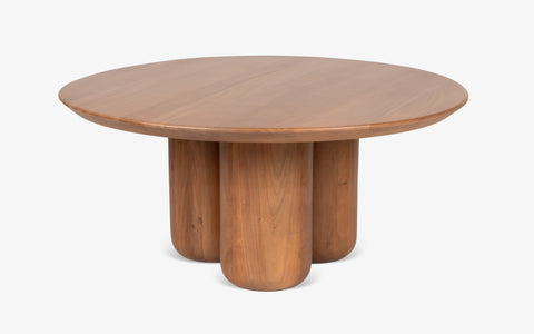 Buda Coffee Table, a modern wooden coffee table with walnut finish, is ideal as a center table for a living room or tea table in modern coffee table designs.