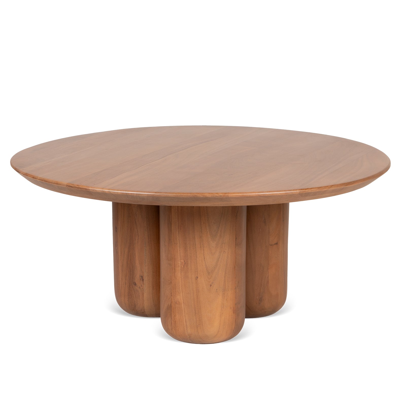 Buda Coffee Table, a modern wooden coffee table with walnut finish, is ideal as a center table for a living room or tea table in modern coffee table designs.