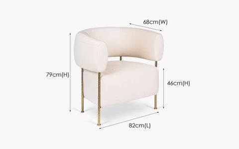 lounge chair dimensions.  lounge chair size. living room chair.