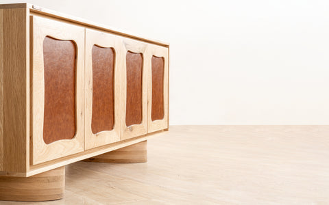 wooden sideboard. side cabinet. wooden cabinet for storage.