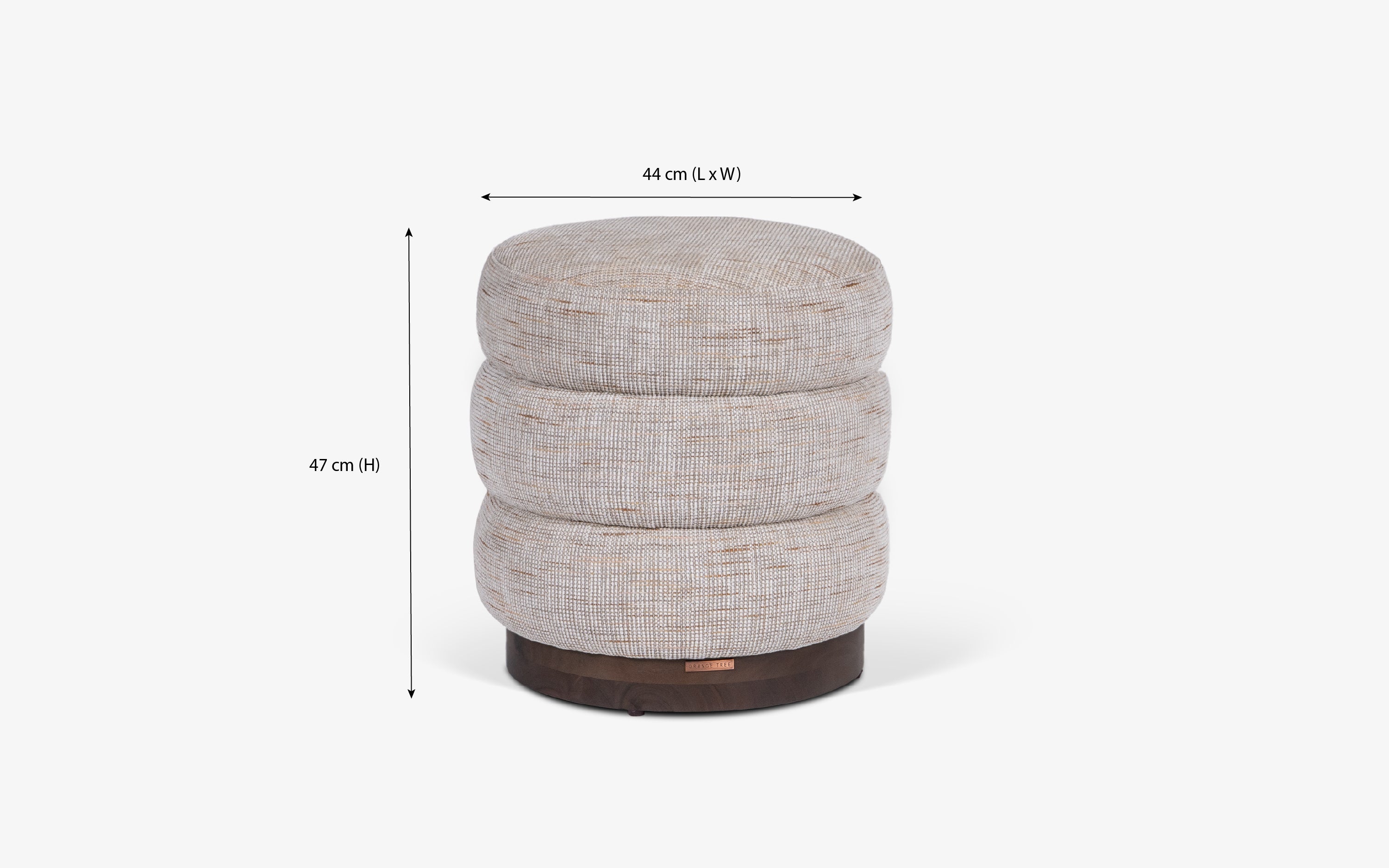 Saturn Pouf - with white background - Orange Tree