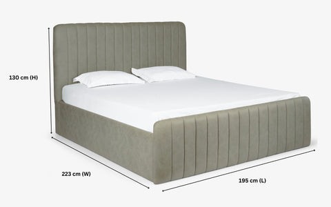 Seana Upholstered King Hydraulic Bed