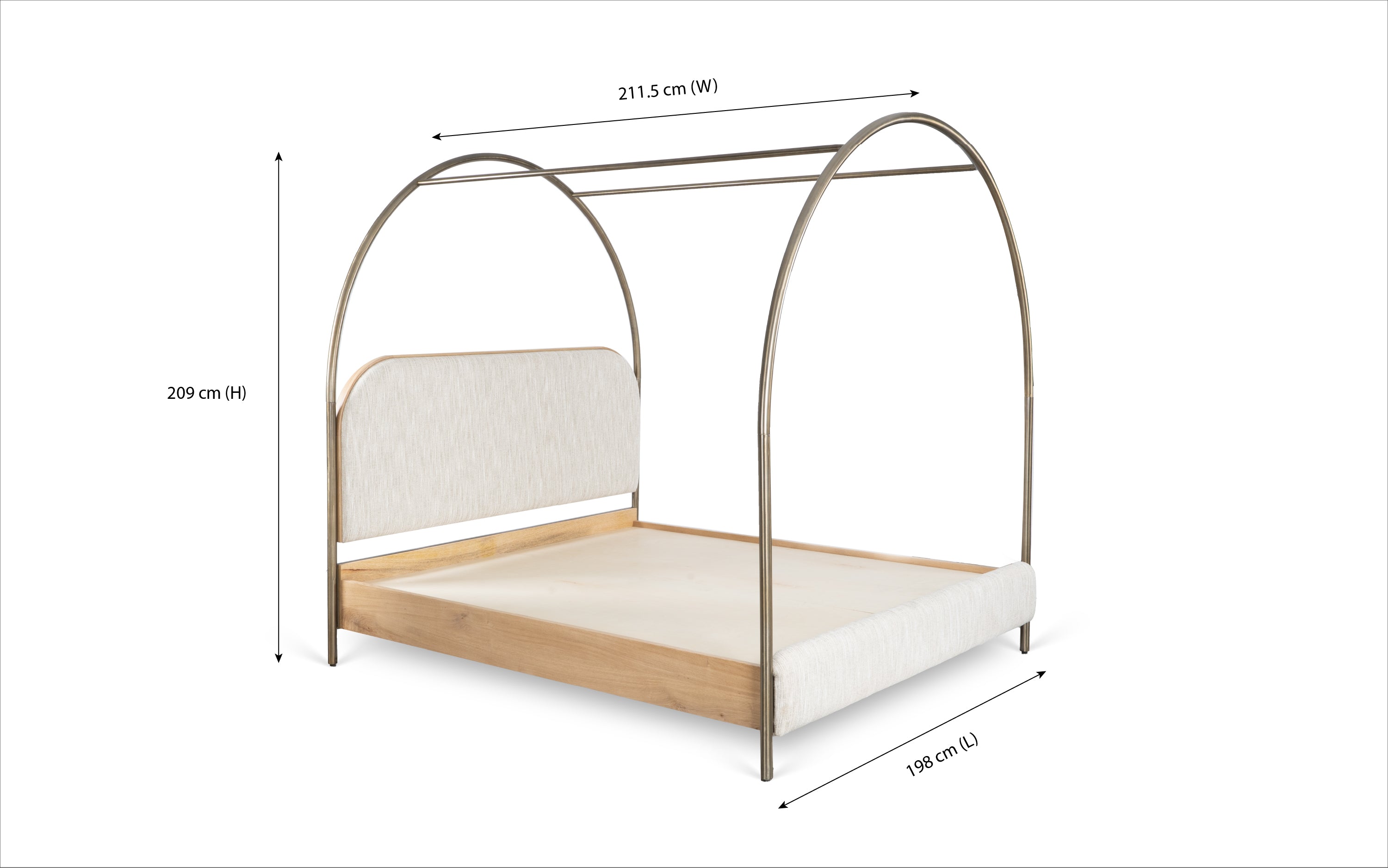 Solace Canopy Bed - with white background - Orange Tree