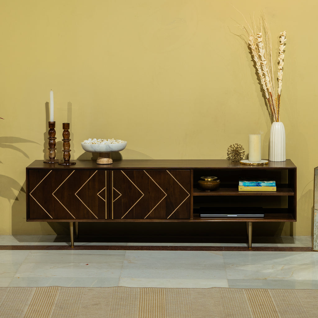 Toshi Gold TV Unit – TV Cabinet for Living Room