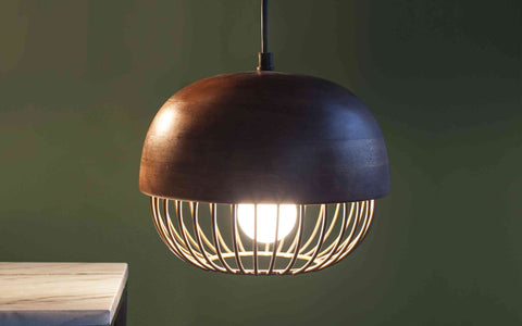 Minya Round Hanging Lamp - Orange Tree Home Pvt. Ltd.